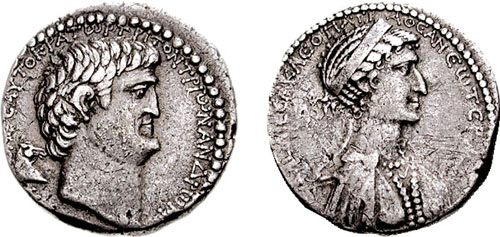 cleopatra and marc anthony coins